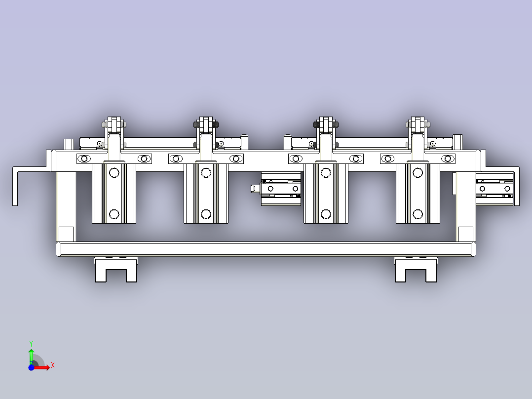 一种工装定位治具模型前视图