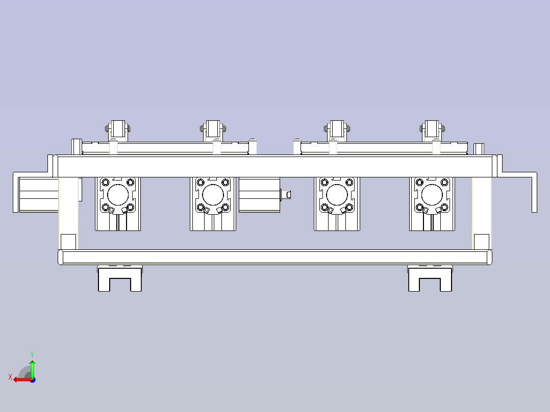 一种工装定位治具模型后视图
