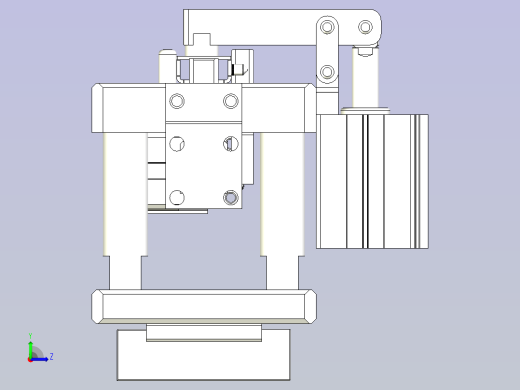 一种工装定位治具模型左视缩略图