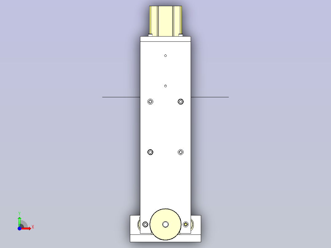 一款冲压模具位置调整组件3D图纸前视图