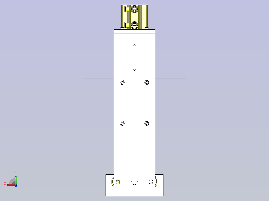 一款冲压模具位置调整组件3D图纸后视图