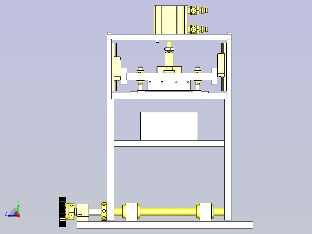 一款冲压模具位置调整组件3D图纸右视图