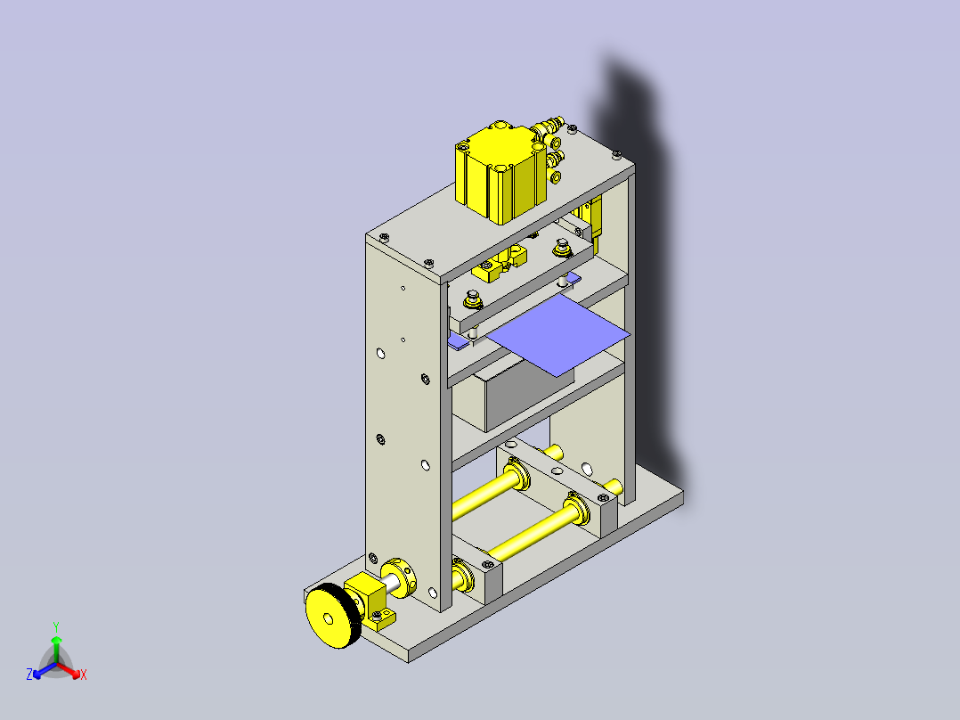 一款冲压模具位置调整组件3D图纸正等轴测图