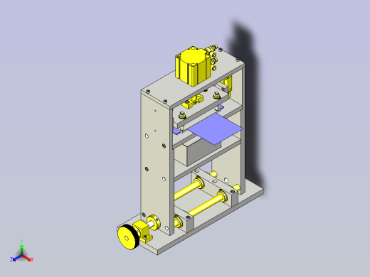 一款冲压模具位置调整组件3D图纸正等轴测缩略图