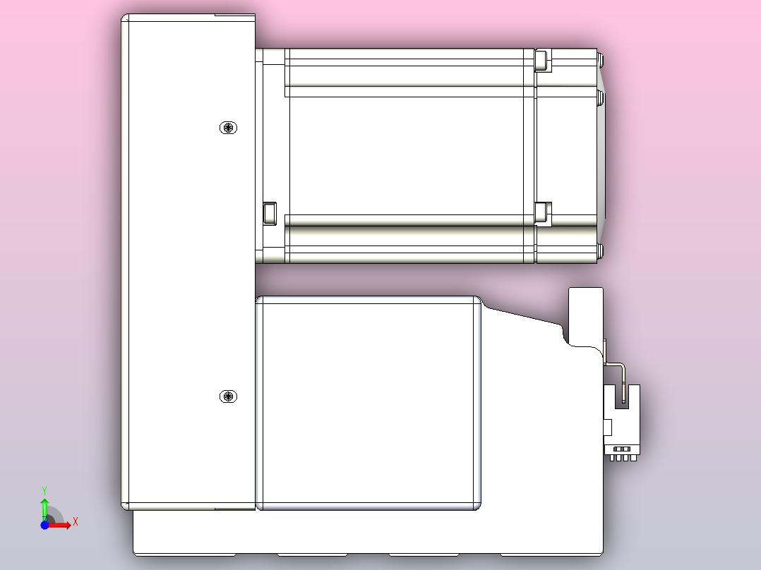 皮带直线轴半封闭可选导轨TPA-HNB-175D-140-L2750-LU-Y-P75-N3前视图