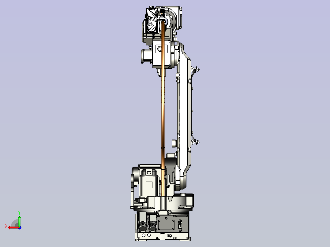 Panasonic TM2000 Robot 三维模型图纸后视图