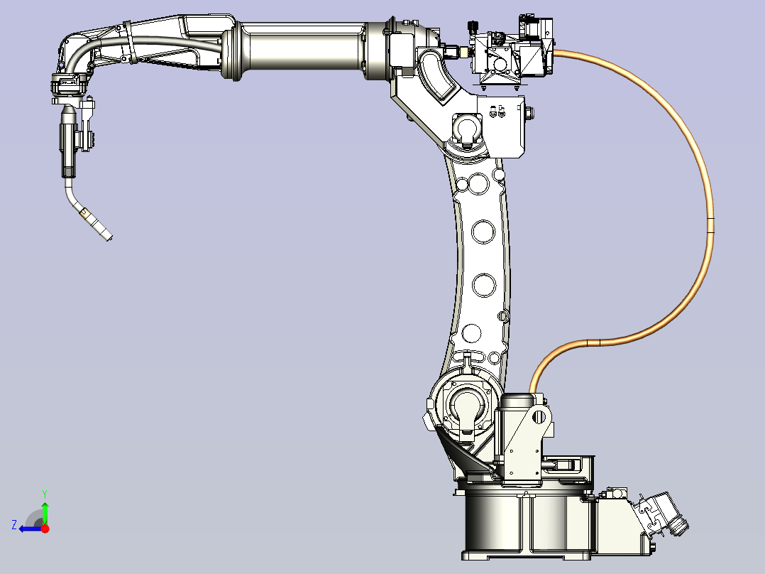 Panasonic TM2000 Robot 三维模型图纸右视图