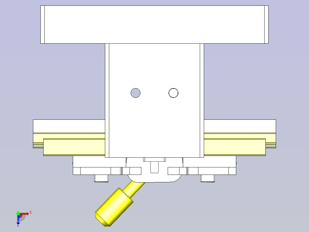 微小零件的夹紧夹具3D图纸俯视图
