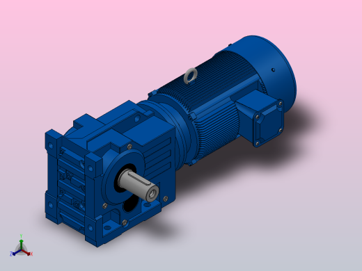 K87底脚轴伸式安装螺旋锥齿轮减速机K87-YV7.5-4P-19.45-M1-0°-A