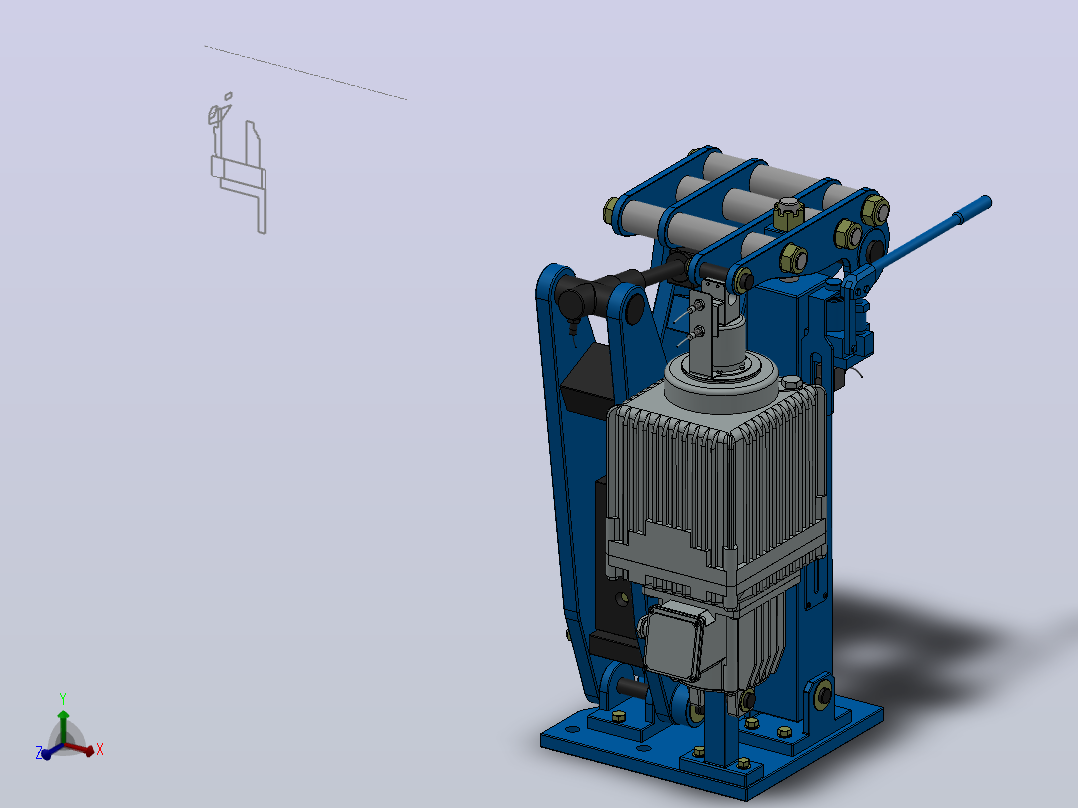 YP41系列电力液压盘式制动器YP41-4500-710×30-ⅠA-CL.RL.WL.HL主视图