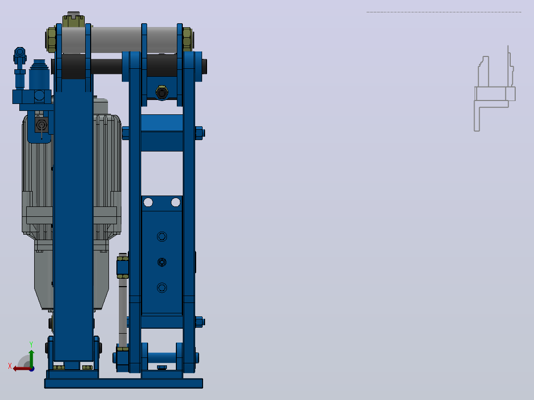 YP41系列电力液压盘式制动器YP41-4500-710×30-ⅠA-CL.RL.WL.HL后视图