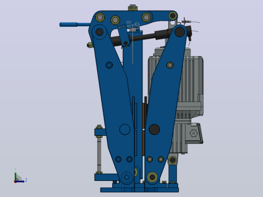 YP41系列电力液压盘式制动器YP41-4500-710×30-ⅠA-CL.RL.WL.HL左视缩略图