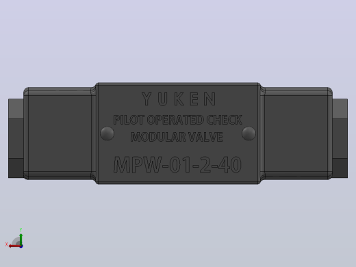 先导式止回组合阀 YUKEN - MPW-01-2-40后视缩略图