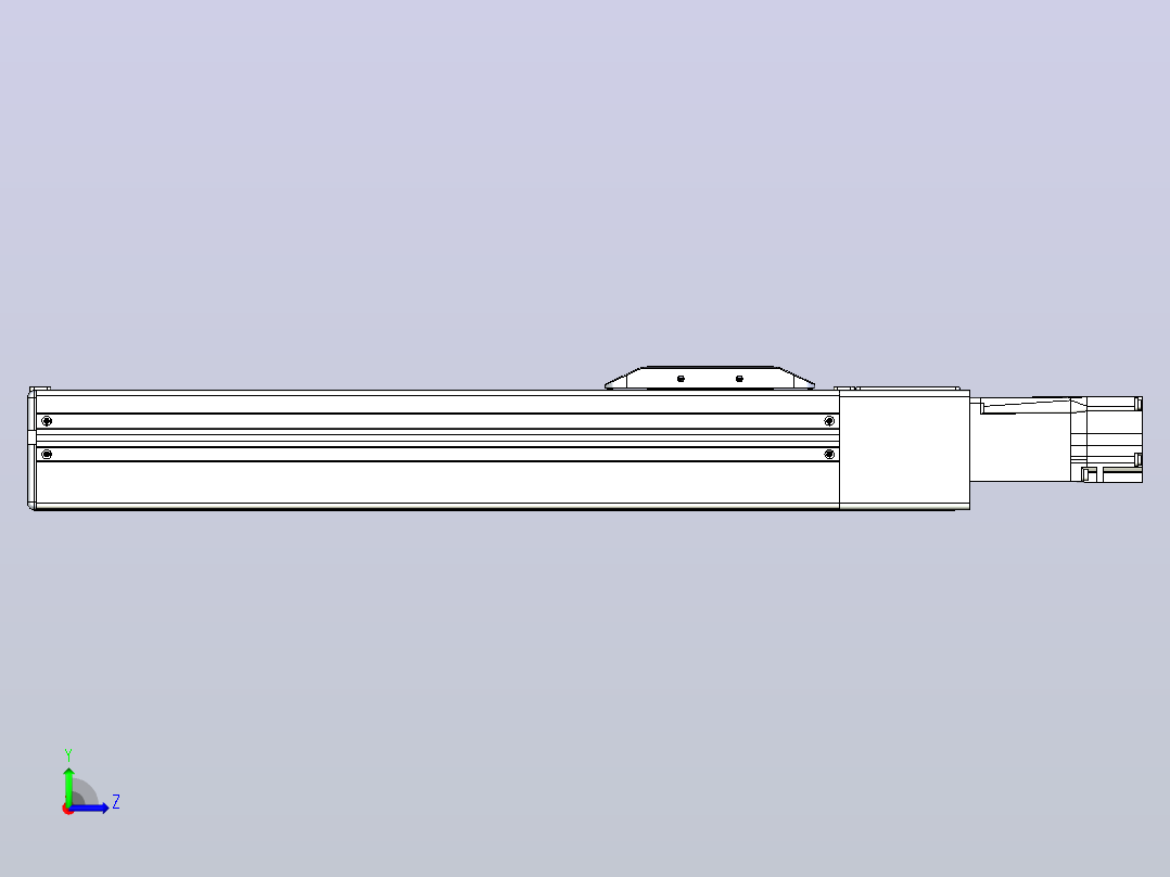 滚珠丝杠直线轴带导轨全封闭TPA-HCR-65S-1610C-L250-M-C-P10-N3左视图
