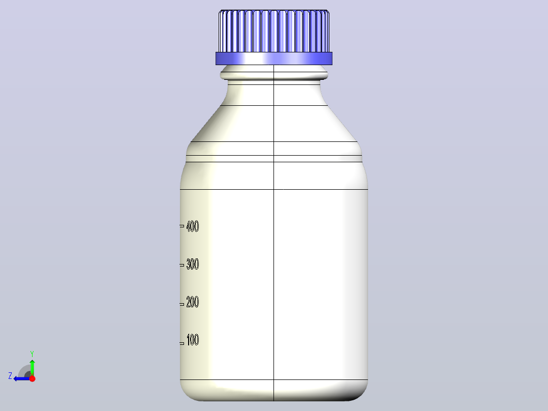 肖特杜兰实验室瓶0.5lGL45右视图