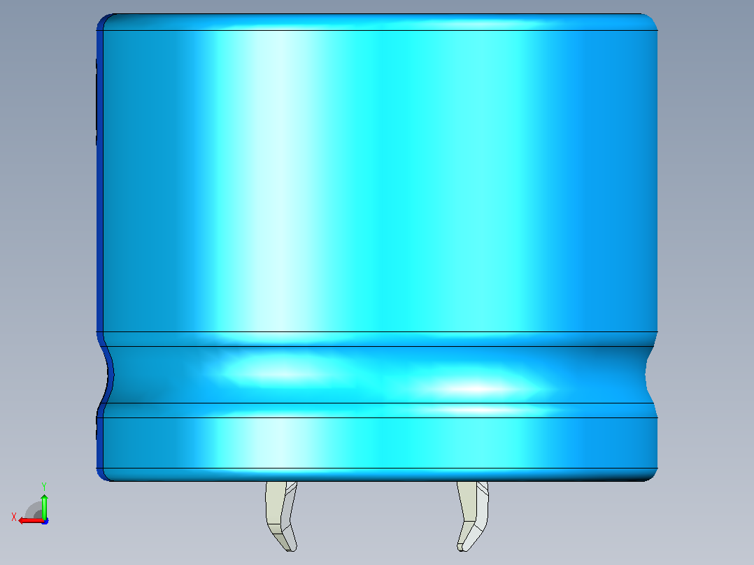 30 x25蓝色BLUE1底片电解电容器后视图