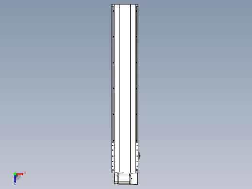 皮带直线轴半封闭可选导轨TPA-HNB-202D-140-L950-RU-C-P75-N3俯视缩略图