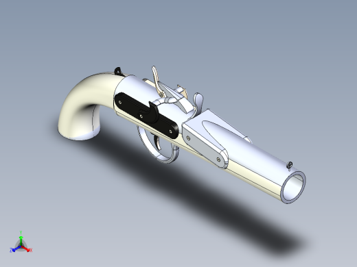 火铳枪正等轴测缩略图