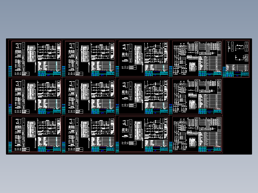 MNS低压抽屉配电柜一次系统图MNS一次系统图 MW--1进线CAD图纸
