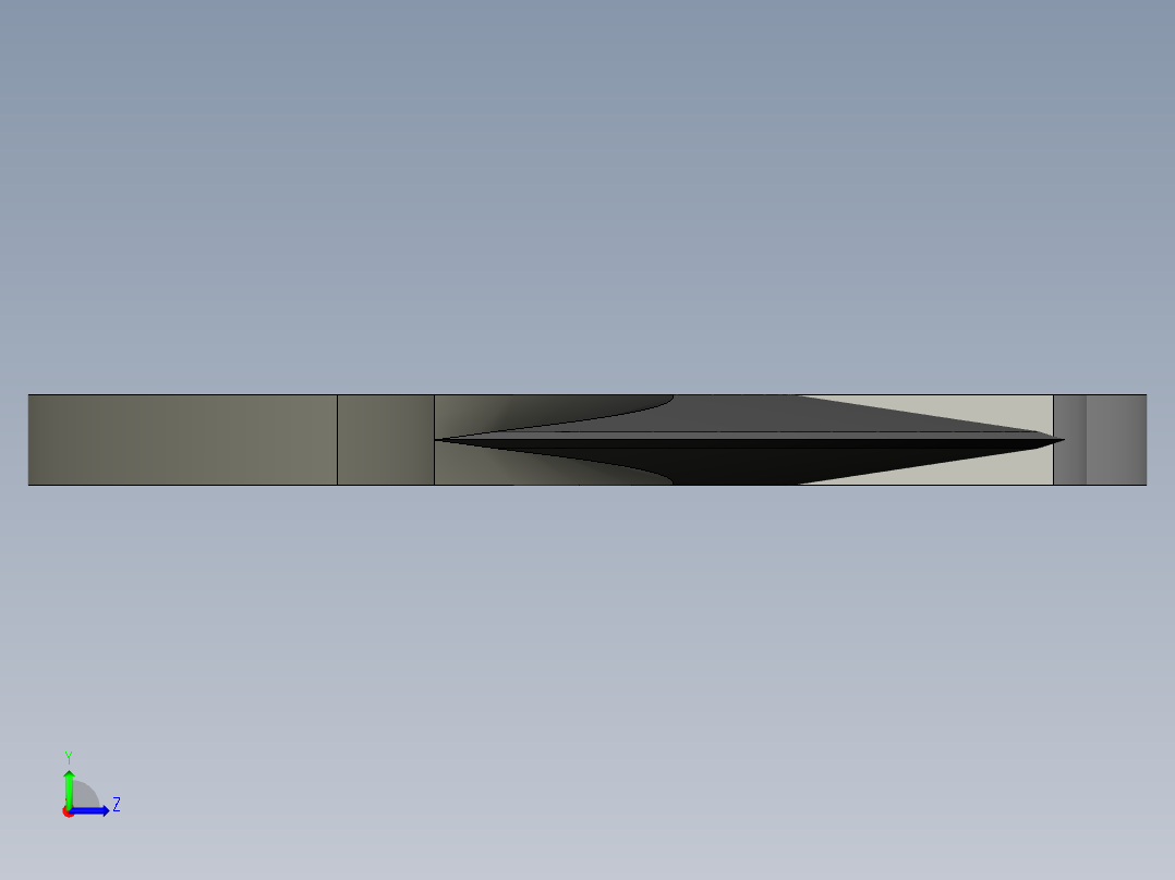 指虎匕首（弯）左视图