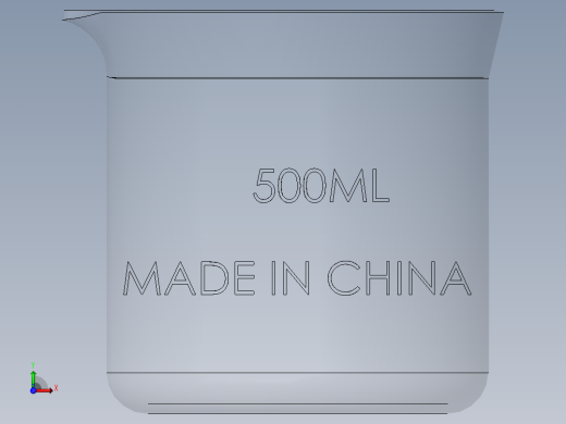 烧杯3D模型前视缩略图