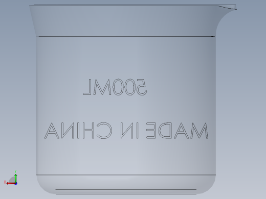 烧杯3D模型后视缩略图