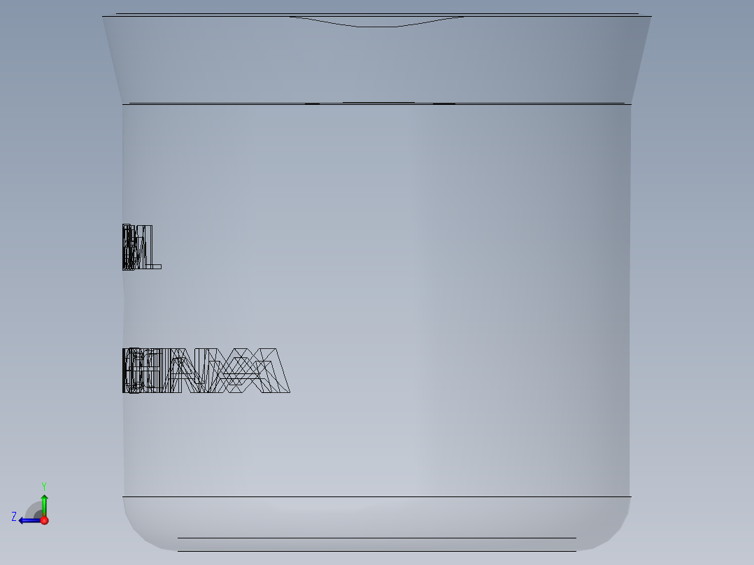 烧杯3D模型右视图