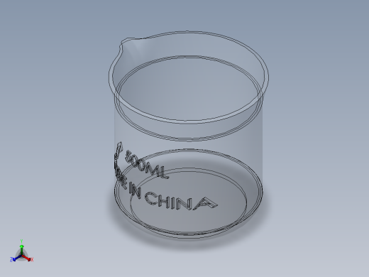 烧杯3D模型正等轴测缩略图