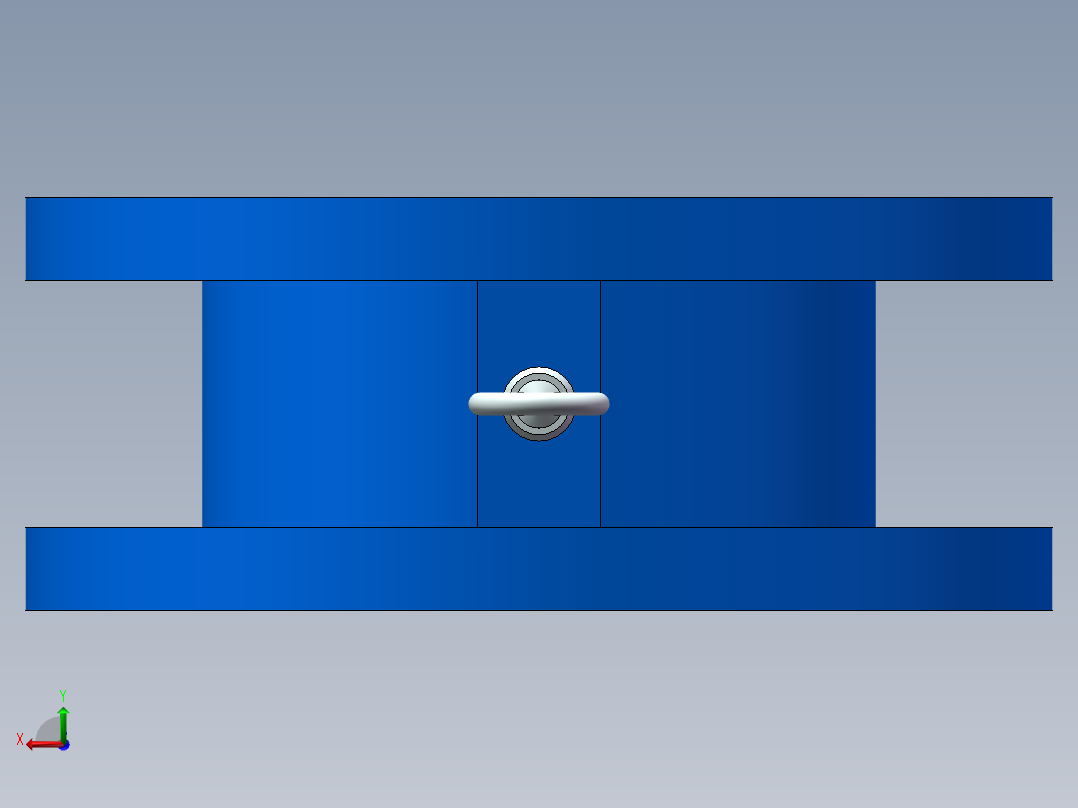 一套蝶形止回阀的全套图纸后视图