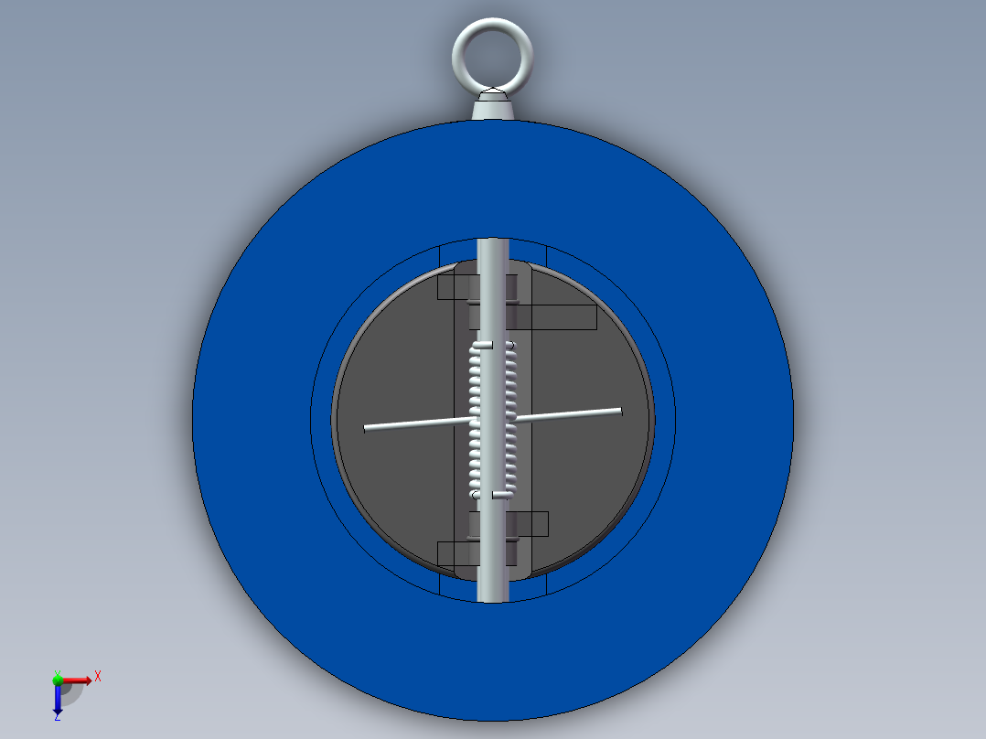 一套蝶形止回阀的全套图纸俯视图