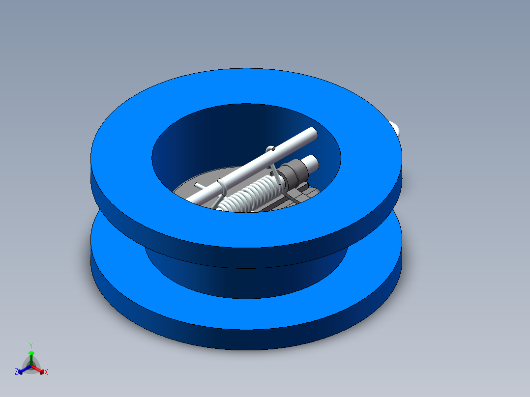 一套蝶形止回阀的全套图纸正等轴测图