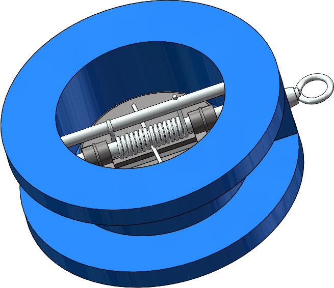 一套蝶形止回阀的全套图纸