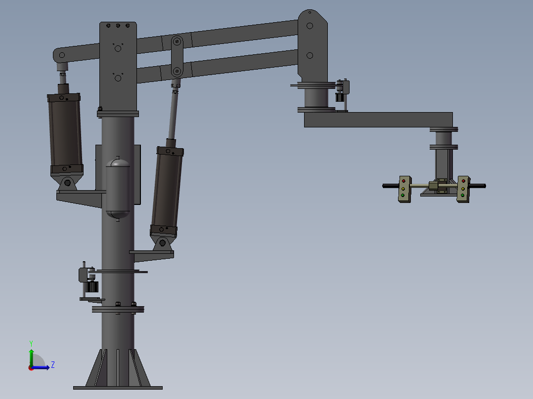 立柱式助力机械手3D图纸H995左视图