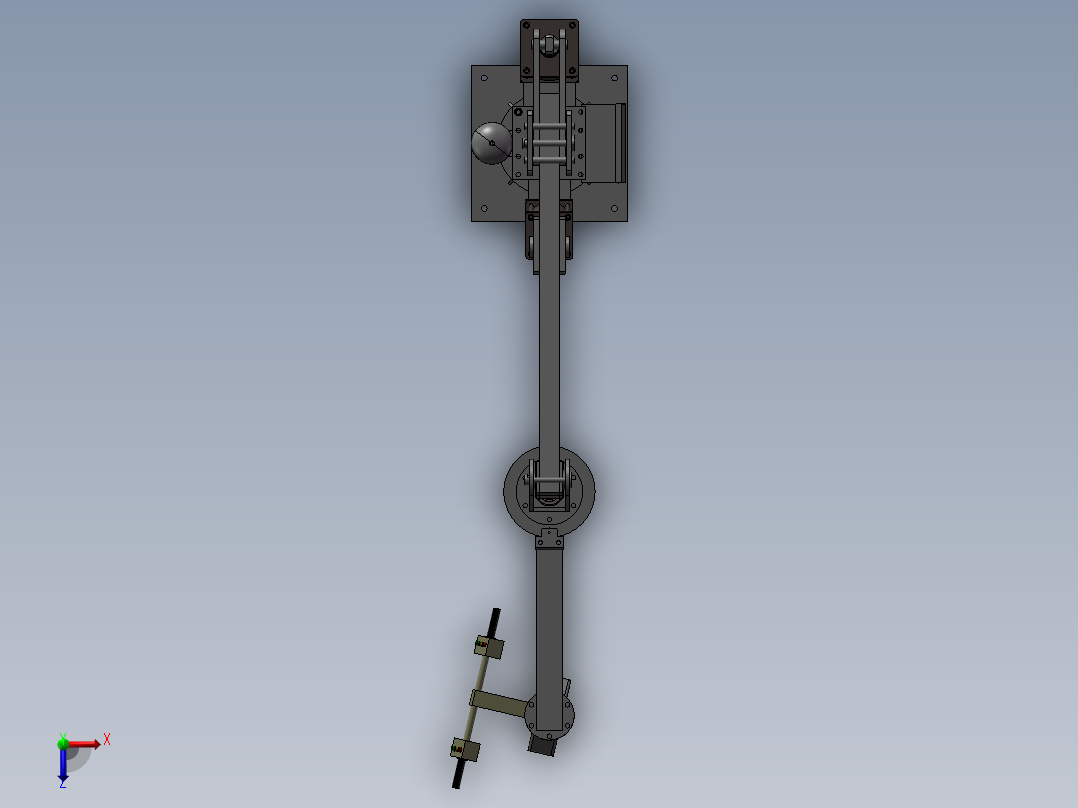 立柱式助力机械手3D图纸H995俯视图