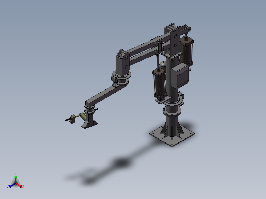 立柱式助力机械手3D图纸H995正等轴测图