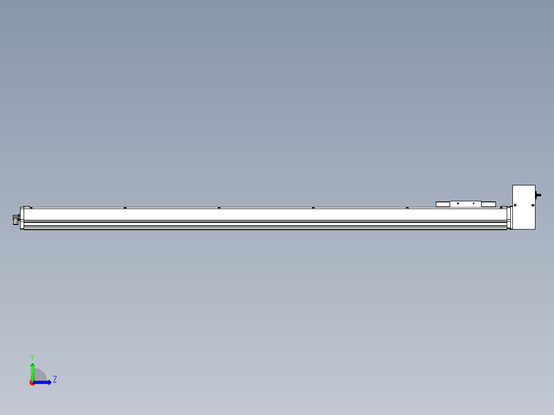 Toyo东佑达直线模组-ECB14-1250-LU左视图