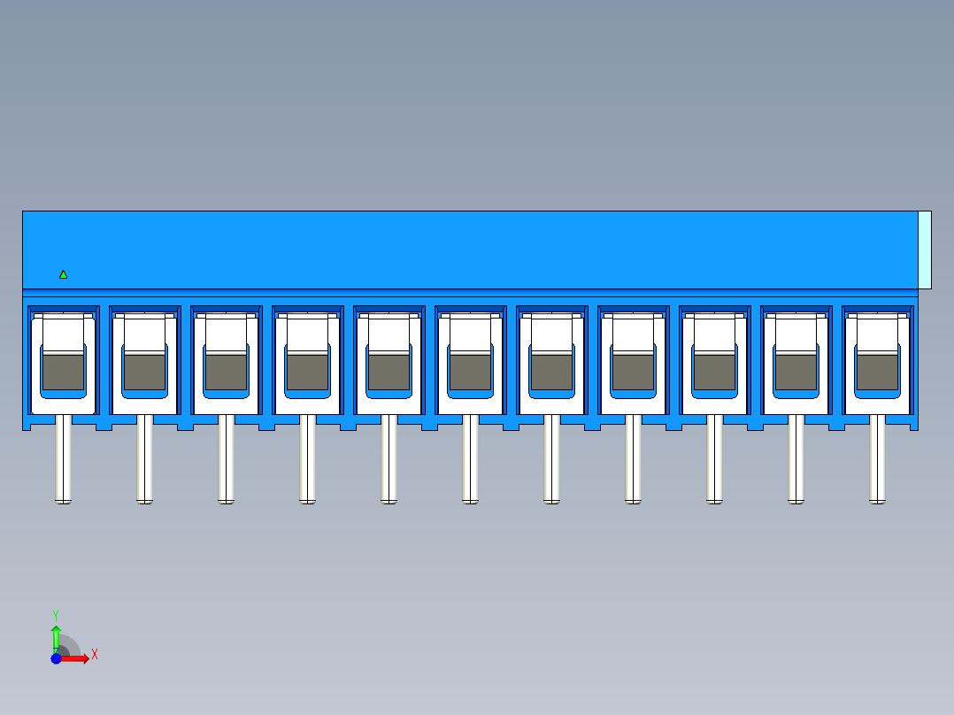 DEGSON DG302 系列 5.0 接线端子-DG302-5.0-11P-12-00AH前视图