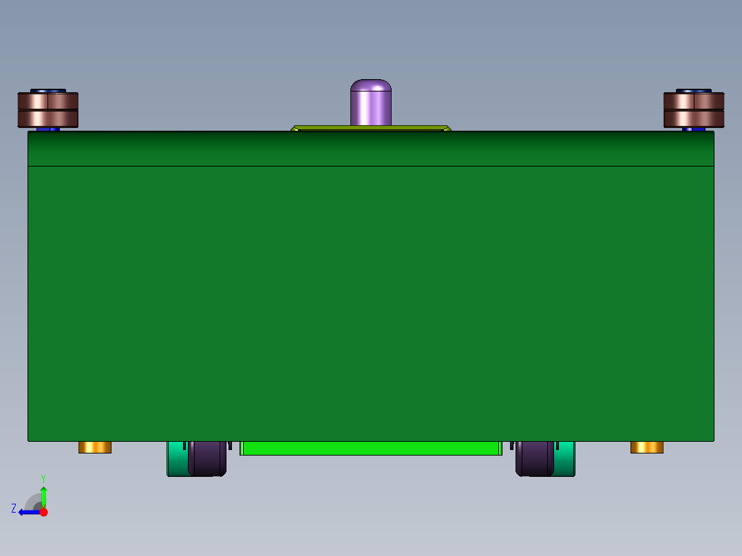 超低型潜伏式差速AGV小车右视图