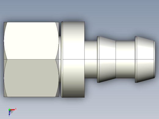 软管与硬管连接用工业通用接头0132_10_60俯视缩略图
