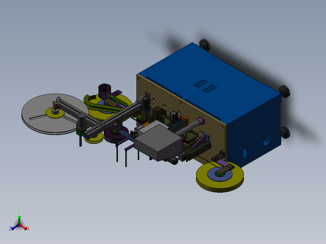 端子裁切载带包装机正等轴测图