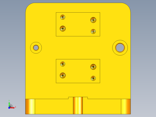 支座钻孔夹具（CAD图+UG三维）前视缩略图