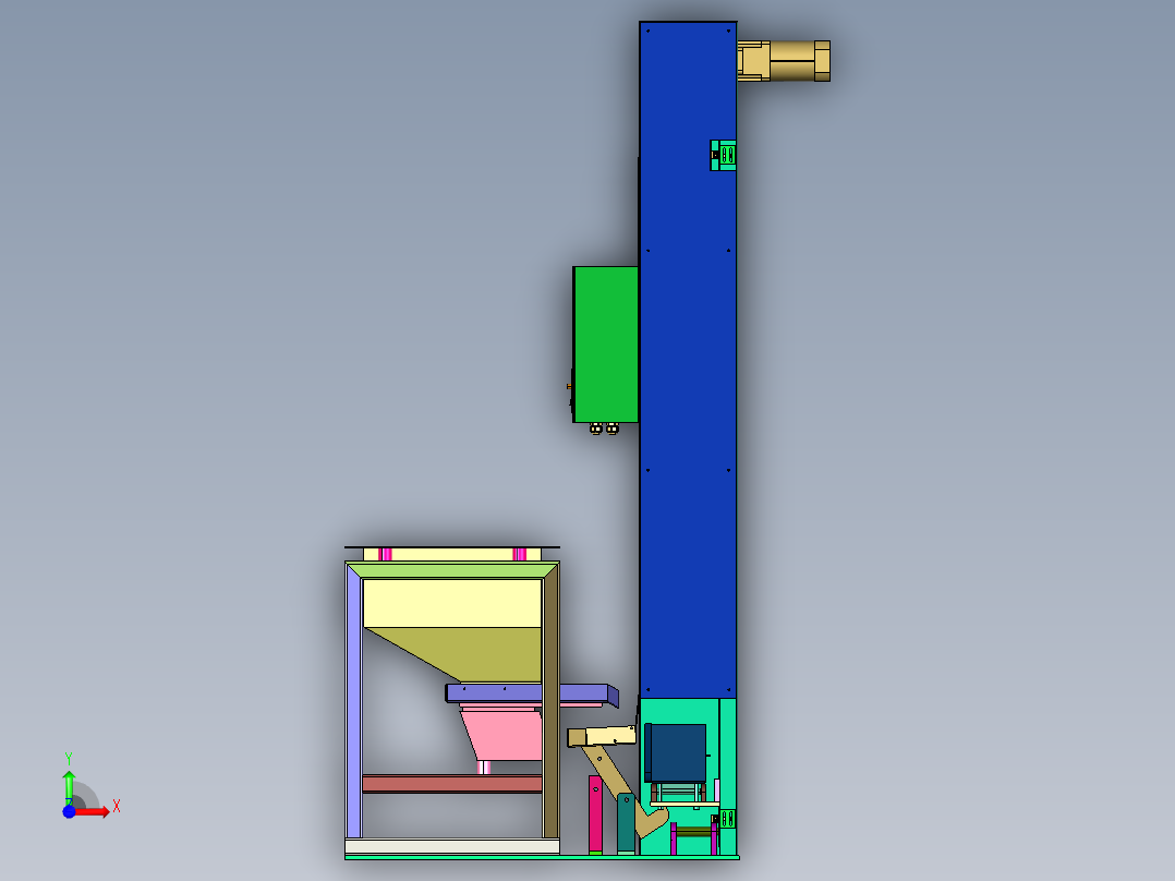 往复提升式螺丝排列机前视图