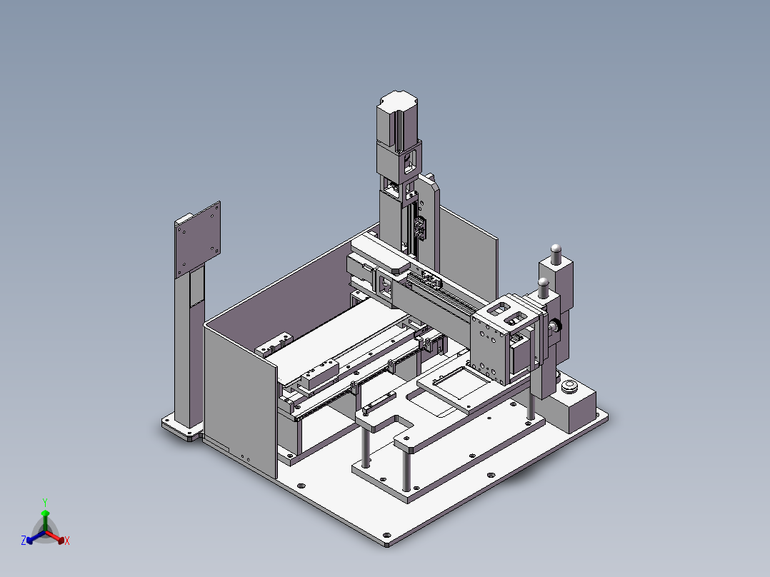 单轴喷码机正等轴测图