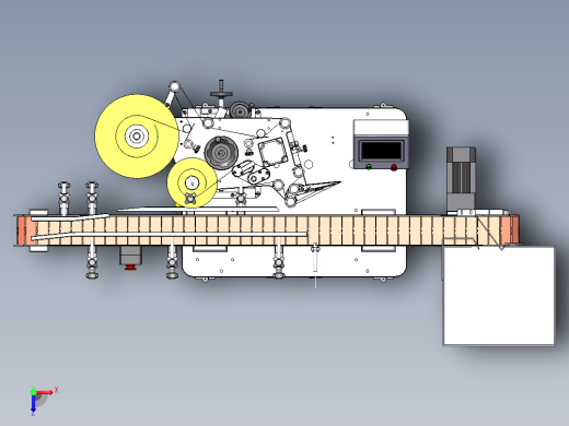 T21100全自动立式圆瓶侧贴标机俯视缩略图