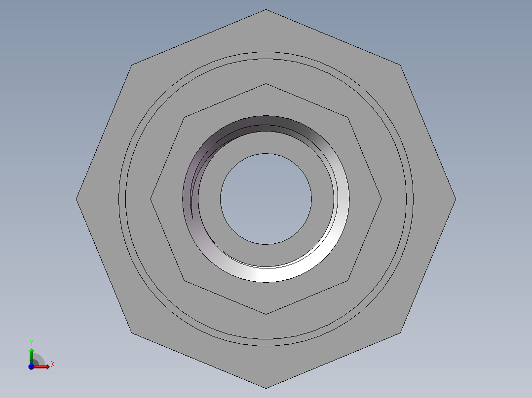 活接-等径内外丝直通 DN8前视图