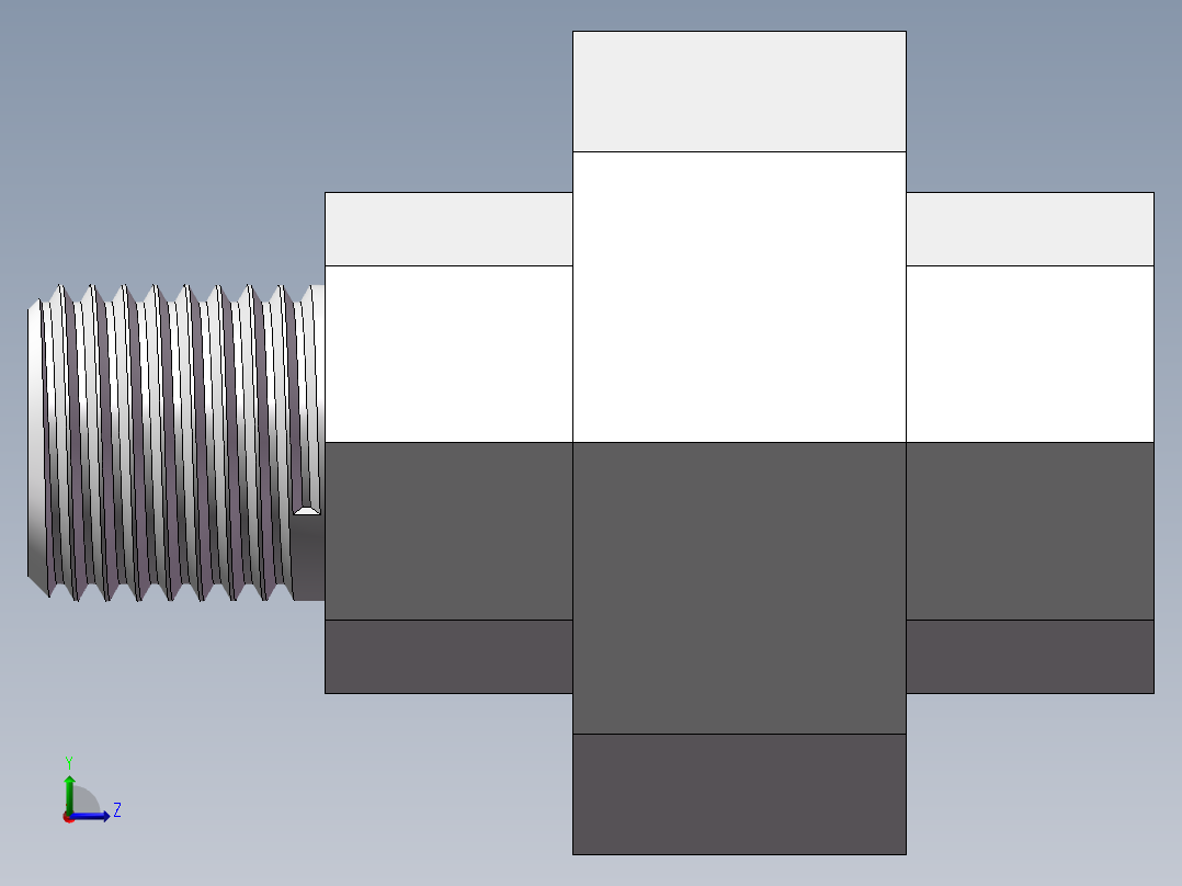 活接-等径内外丝直通 DN8左视图