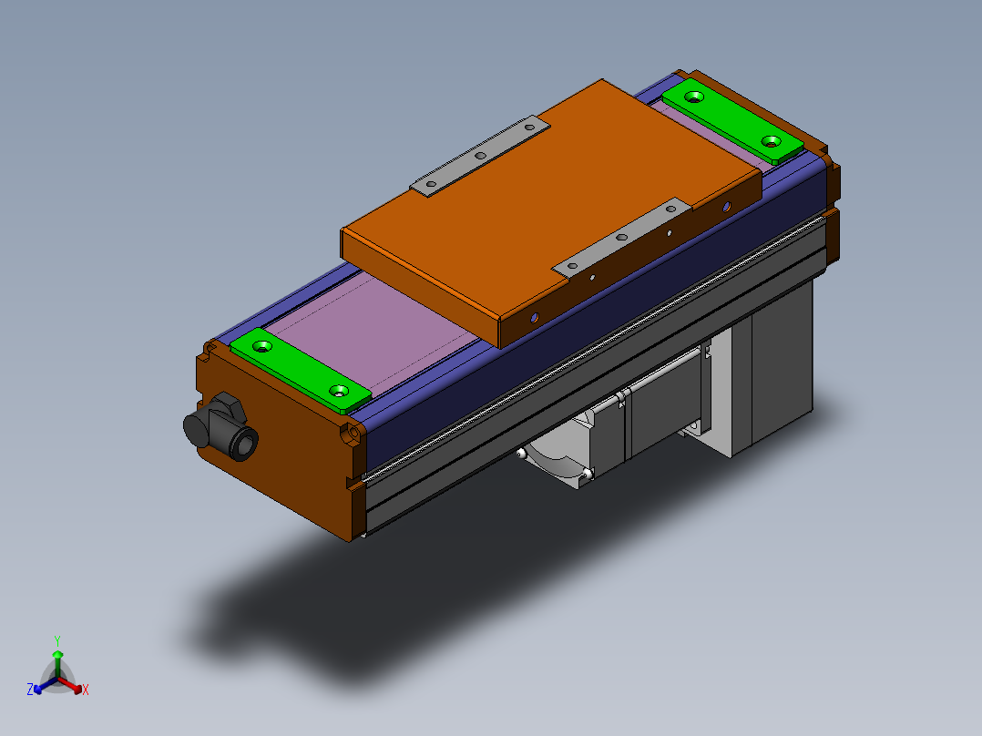 MCH丝杆全封闭MCH12-BM-200W正等轴测图