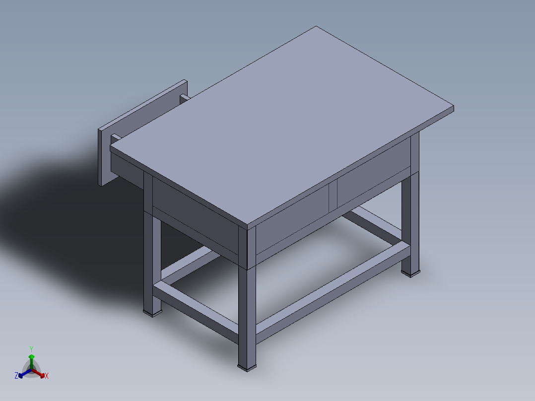 钳工台正等轴测图