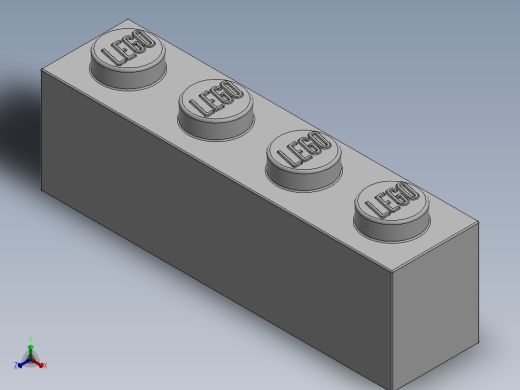 乐高套装 4421基本积木-301001 White Brick 1 x 4.SLDPRT