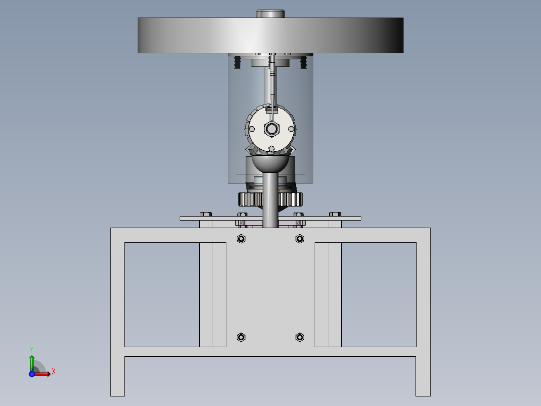 JX456-苹果自动去皮机机械设计-三维仿真视频前视图